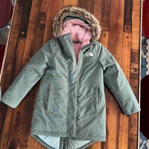 The North Face Girls Arctic Swirl Parka Coat Size S/P; 7/8